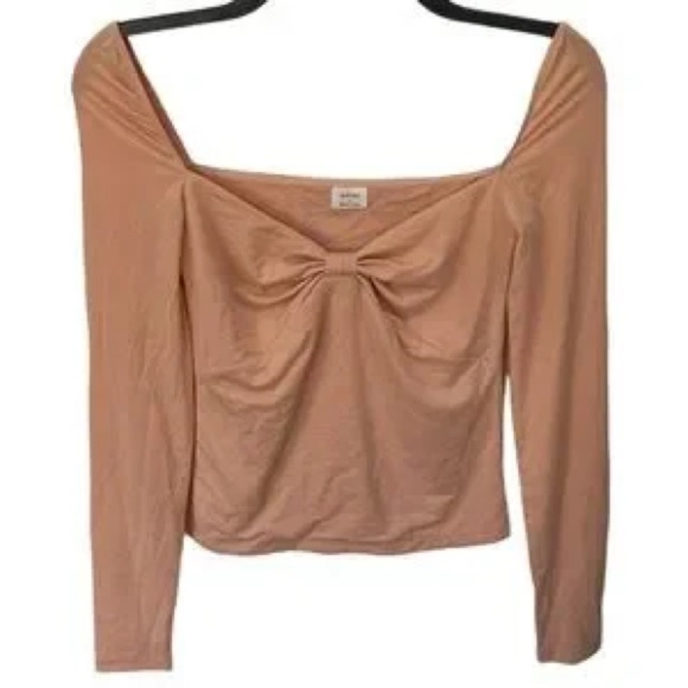 Aritzia Wilfred Sonnet Tan Long Sleeve Top Size Small Women’s - Picture 2 of 10
